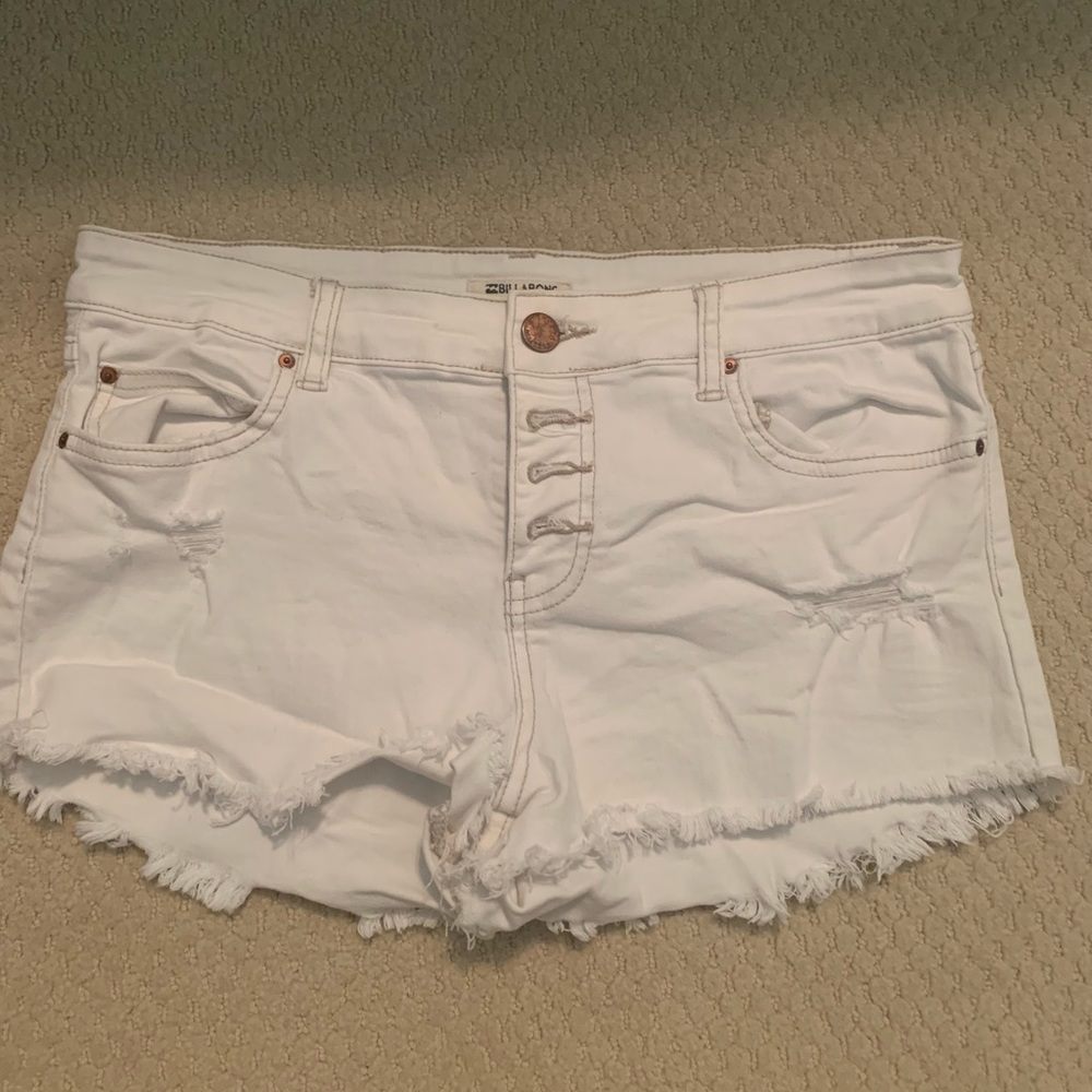 Billabong White Jean Shorts